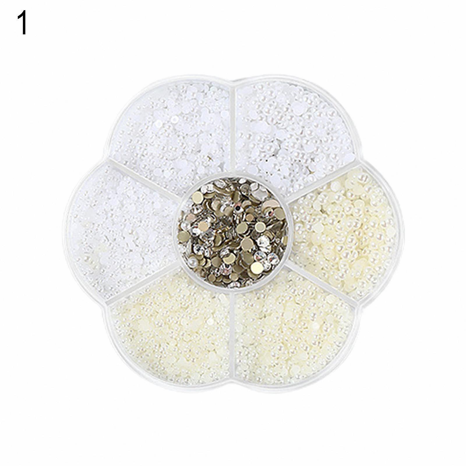 Наклейки для дизайна ногтей для женской вечеринки 1Box Маникюрные украшения Универсальное широкое применение Смола Аксессуары для ногтей Жемчужные блестки для фотографий 4, фото №4