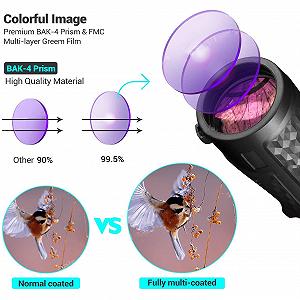 Монокуляр HZYDD 18x62 HD з утримувачем для смартфона, штативом, водонепроникний synthetic.ua - Фото 1