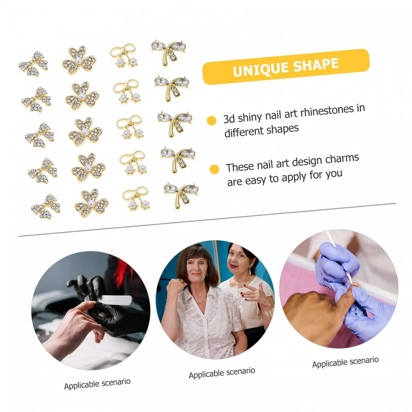 Beavorty Хрест, золоті стрази, діамантові прикраси, металеві перли, 3D сплав, набірук, фото №4