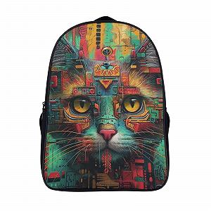 Рюкзак DPEOANEBN Cat 3D для детей, большой, с кошачьим принтом, школьный, подарки к школе, 40x28x16 см - Фото 1