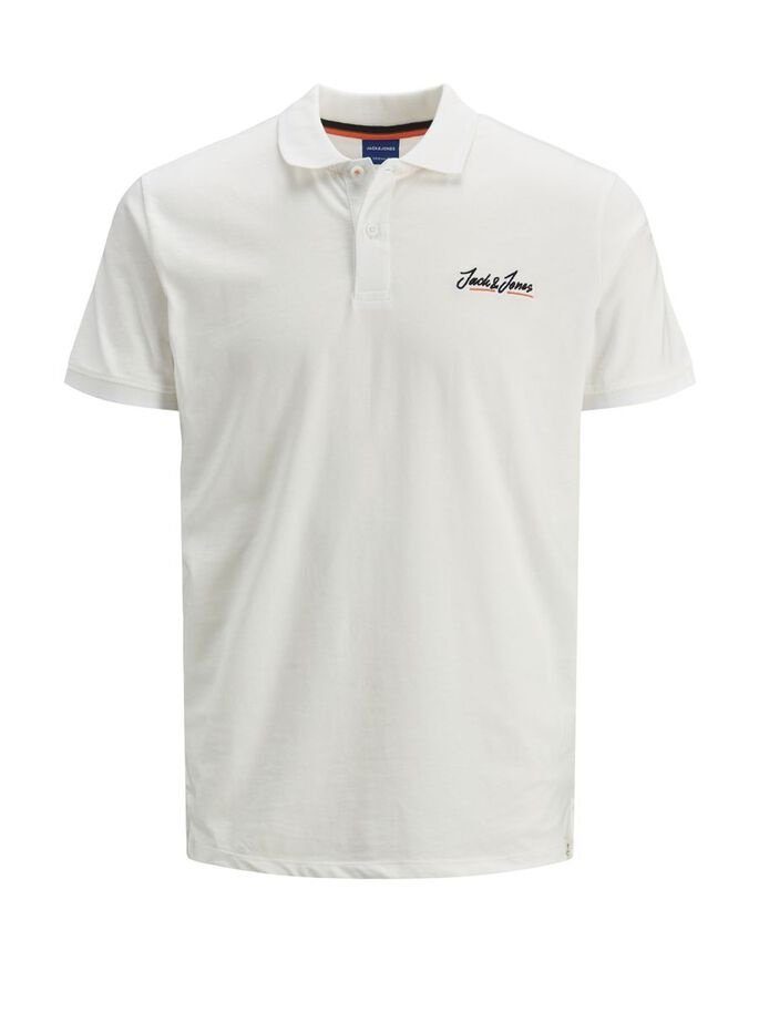 Поло JORTONS POLO SS SN 12186778 Cloud Dancer Jack&Jones Білий 2XL, фото №1