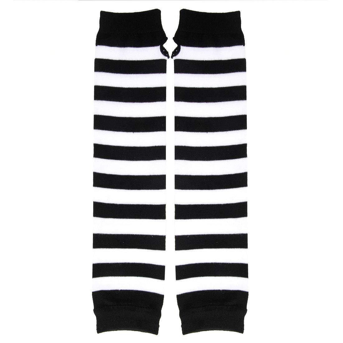 Гетры в полоску вязаные длинные носки выше колена чулки аксессуары для вечернего костюма 2 пары в наборе One Size Black/White, черный/белый, фото №7