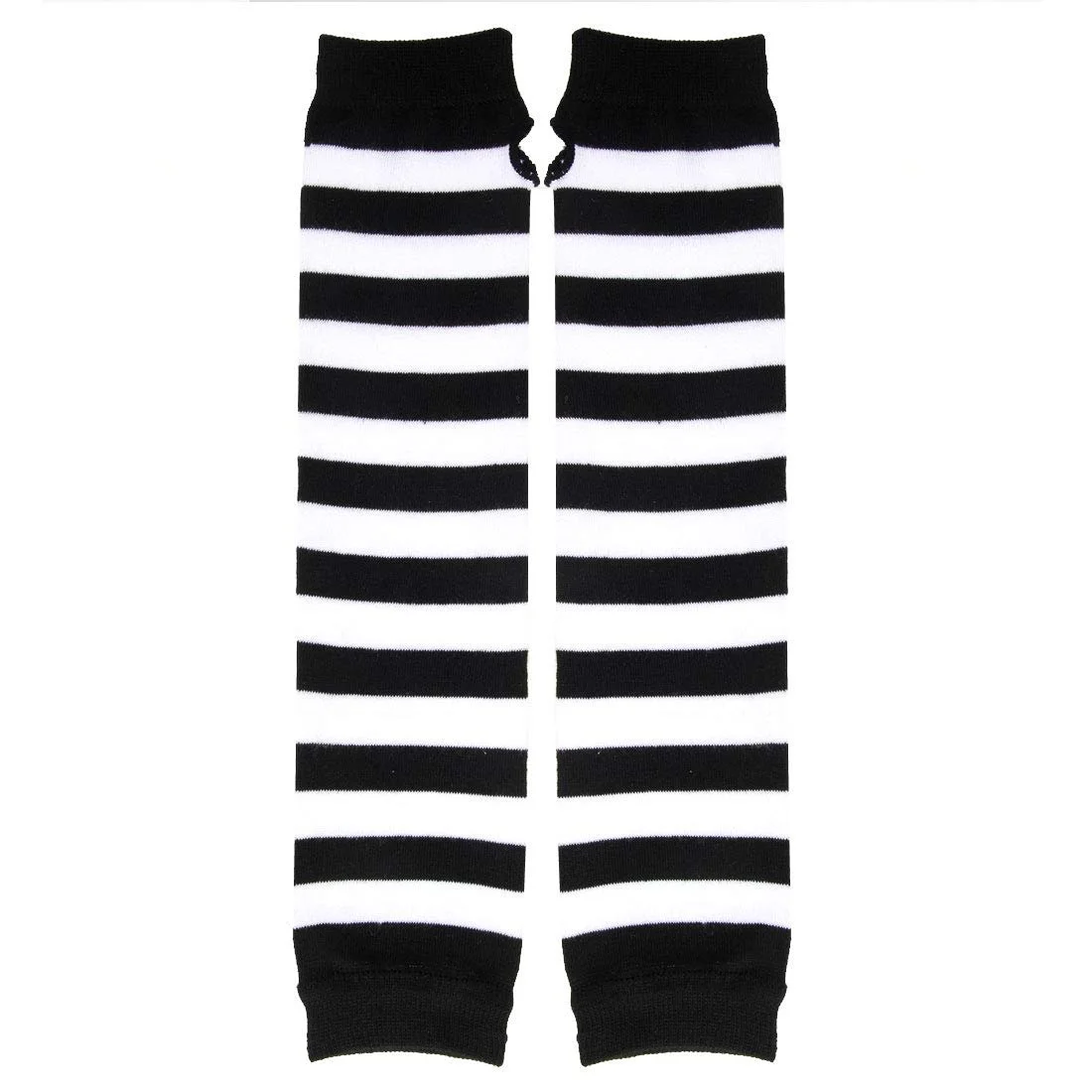 Гетры в полоску вязаные длинные носки выше колена чулки аксессуары для вечернего костюма 2 пары в наборе One Size Black/White, черный/белый, фото №7