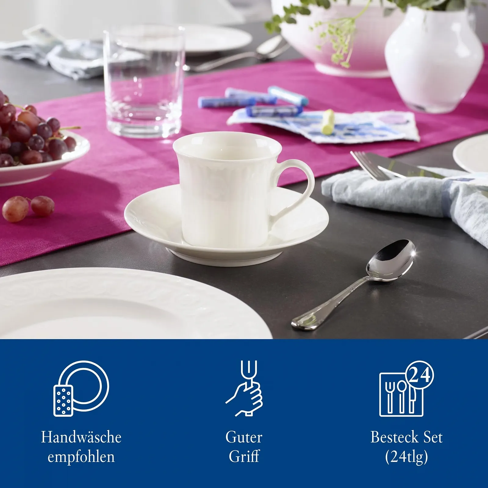 Набір столових приборів Villeroy & Boch Kreuzband Septfontaines 30 предметів, фото №4