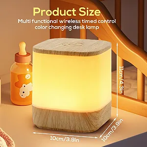 Набір із 2 настільних ламп LED Сенсорні 3600 мАг USB Акумуляторні 3 колірні температури Таймер Функція пам'яті Під дерево synthetic.ua - Фото 1