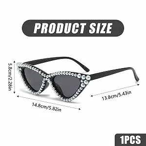 Сонцезахисні окуляри Котяче око Copbopwn Pearl для жінок і дівчаток, вінтажні, захист від УФ-випромінювання ціна на synthetic.ua - Фото 1 Сонцезахисні окуляри Котяче око Copbopwn Pearl для жінок і дівчаток, вінтажні, захист від УФ-випромінювання synthetic.ua - Фото 1