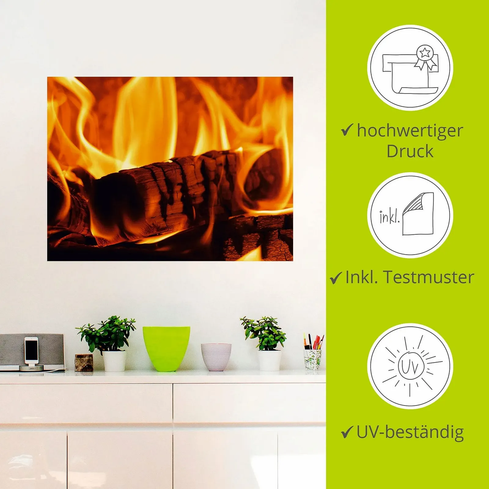 Наклейка на стіну ARTland Q4WR Fire Flames самоклеюча вінілова плівка, фото №2 Наклейка на стіну ARTland Q4WR Fire Flames самоклеюча вінілова плівка, фото №2