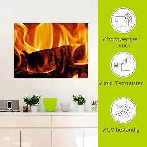 Наклейка на стіну ARTland Q4WR Fire Flames самоклеюча вінілова плівка synthetic.ua - Фото 1