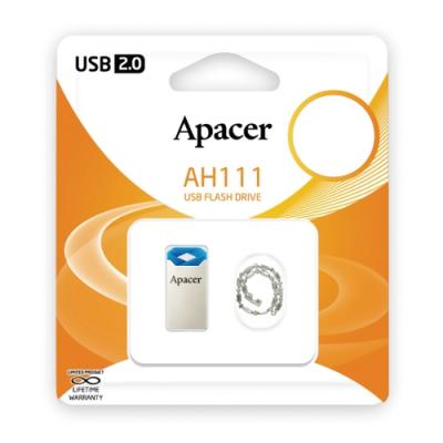 USB флеш-накопичувач Apacer 16gb AH111 Blue RP USB 2.0 AP16GAH111U-1, фото №5