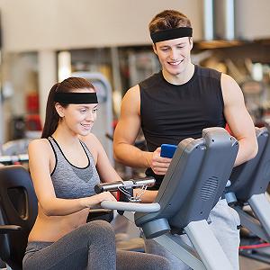 Спортивная Повязка Ipow, 2 шт, для мужчин и женщин, для тенниса, бега, кроссфита, фитнеса, черная synthetic.ua - Фото 1