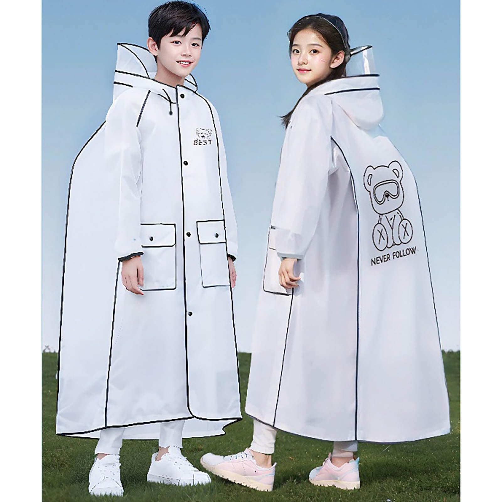 Детская дождевая куртка Однотонная с капюшоном для походов для лета и осени, фото №2 Детская дождевая куртка Однотонная с капюшоном для походов для лета и осени, фото №2