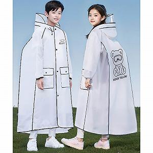 Детская дождевая куртка Однотонная с капюшоном для походов для лета и осени synthetic.ua - Фото 1