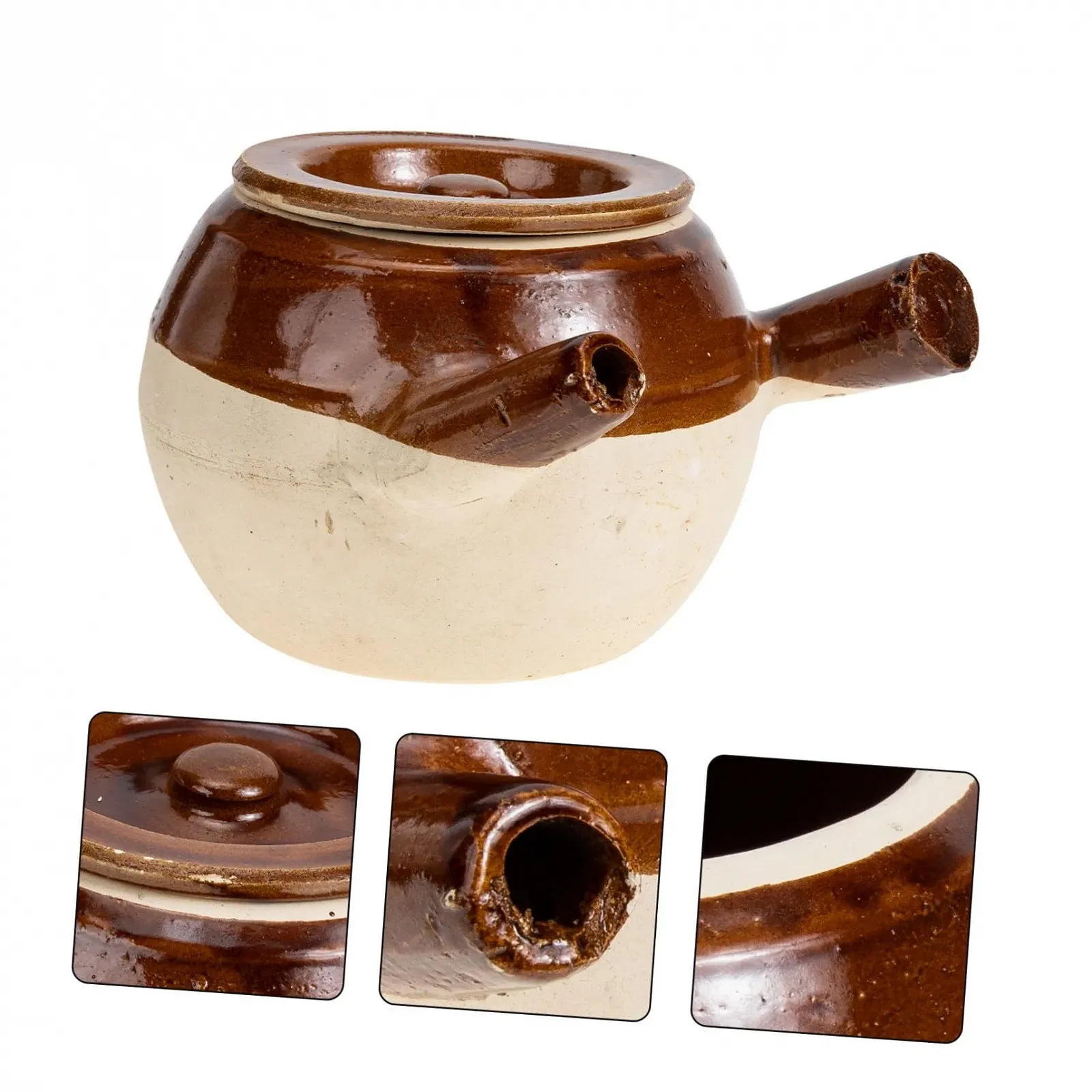 Горщик VALICLUD глиняний з кришкою для газової плити жаростійкий 1600 мл, фото №7