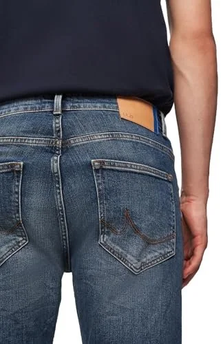 Джинси LTB Hollywood 300 Прямий крій Середня посадка Basic-5-Pocket Темно-синій з бавовняної суміші Розмір W32L30, фото №5