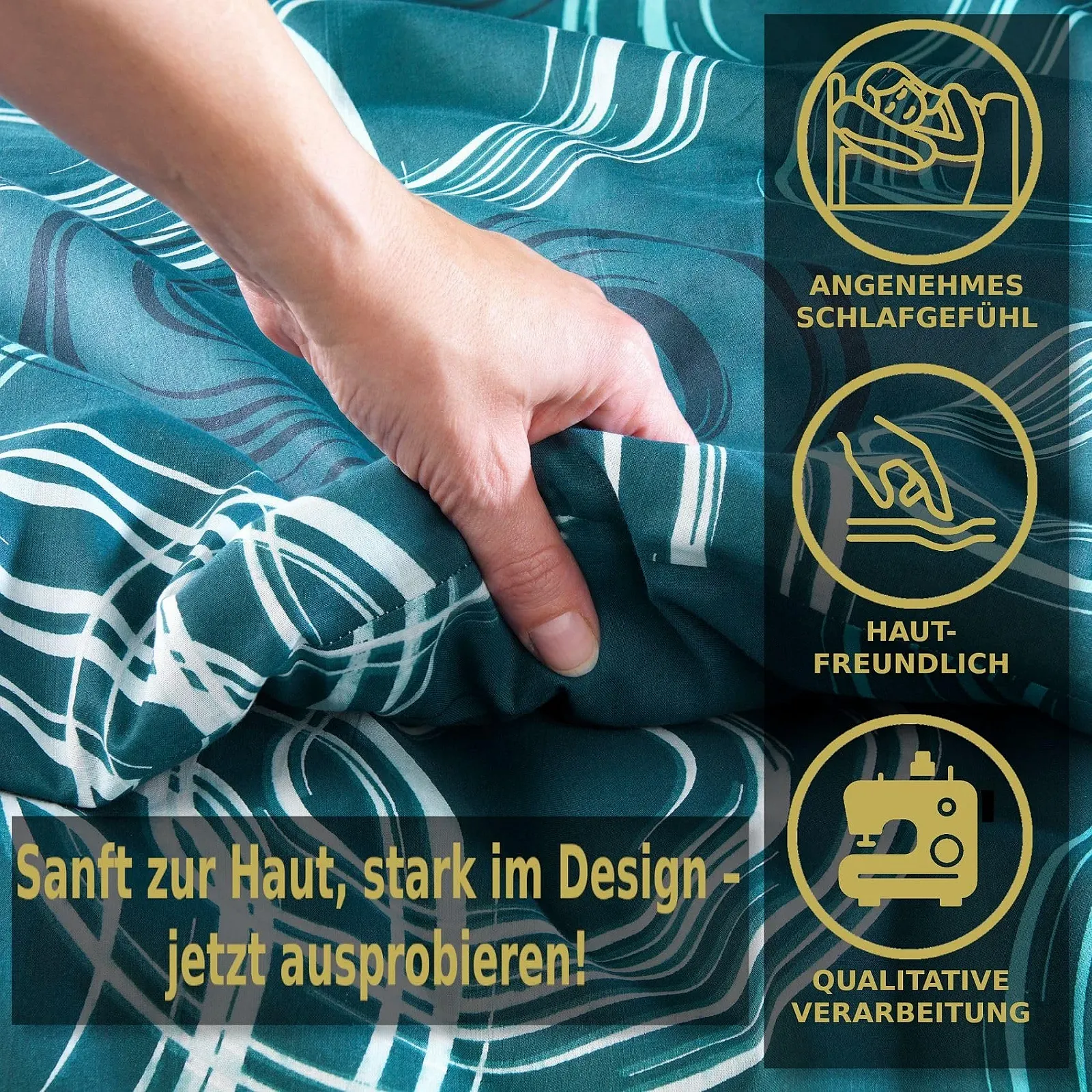 Постільна білизна MALIKA Circle Pattern 155x220 см бавовна renforcé з наволочкою 80x80 см з блискавкою червона, фото №3