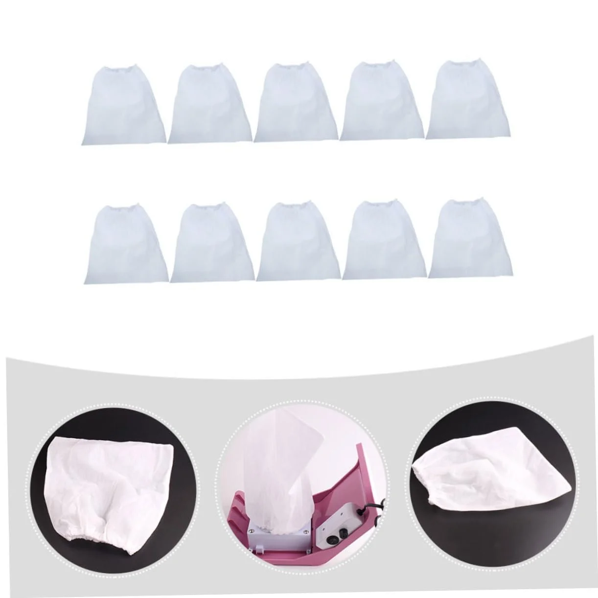 Мешок для сбора ногтей PACKOVE 10 шт, флисовый, фото №8