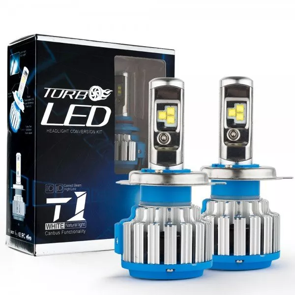Світлодіодна лампа TurboLed T1 H4 6000K 50W 12/24v CanBus, фото №1