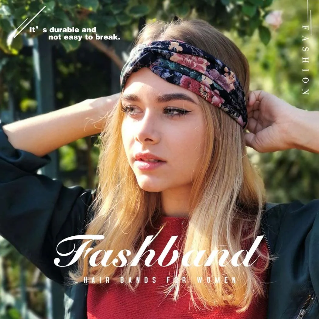 Пов'язка на голову в стилі бохо Чорна, фото №6