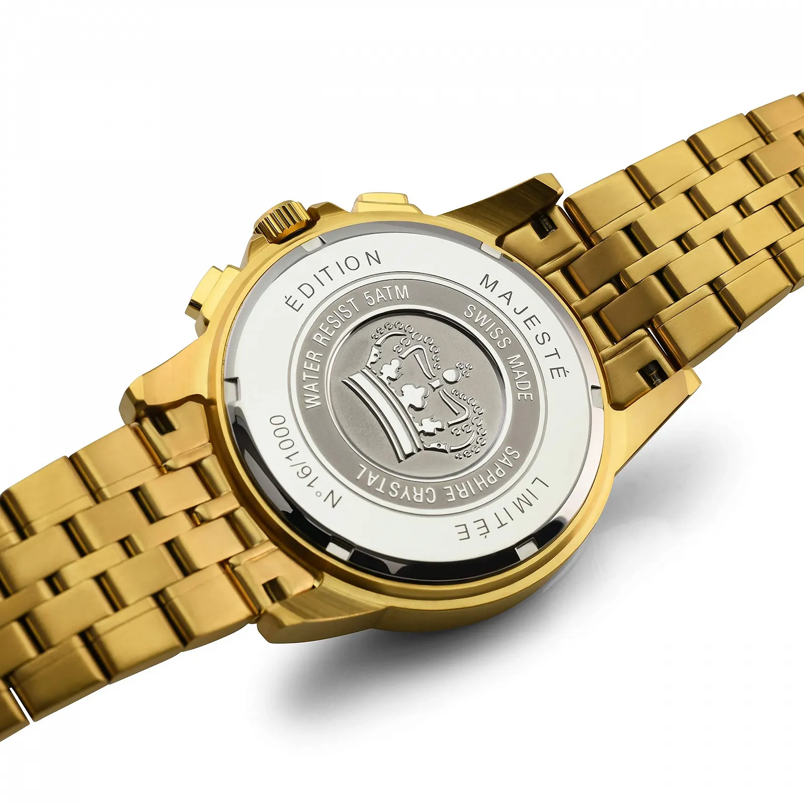 Мужские часы LOUIS XVI Majest 00e9 Стальной ремешок Золотой Черный Карбон Настоящие Бриллианты Хронограф Аналоговый Кварцевый нержавеющая сталь 1103, фото №5 Мужские часы LOUIS XVI Majest 00e9 Стальной ремешок Золотой Черный Карбон Настоящие Бриллианты Хронограф Аналоговый Кварцевый нержавеющая сталь 1103, фото №5