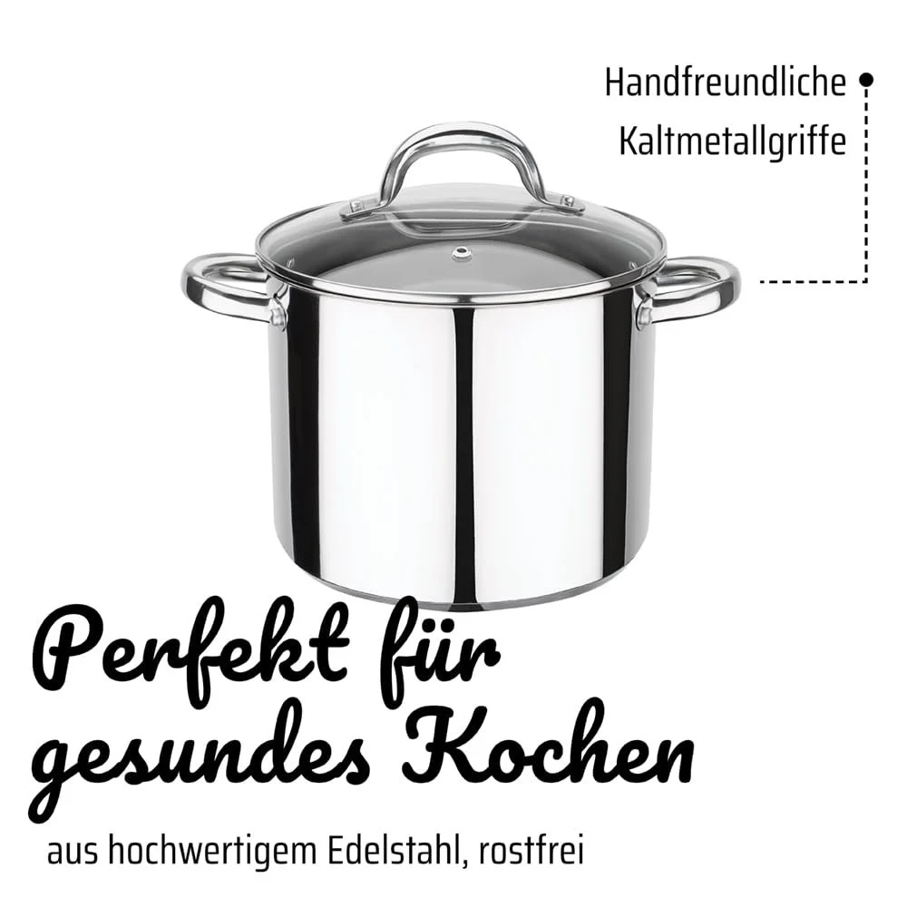 Кастрюля GSW Montreal для овощей с крышкой, 22 см/около 6.8 литров, нержавеющая сталь, серебристый, 22 см, 2, фото №3 Кастрюля GSW Montreal для овощей с крышкой, 22 см/около 6.8 литров, нержавеющая сталь, серебристый, 22 см, 2, фото №3