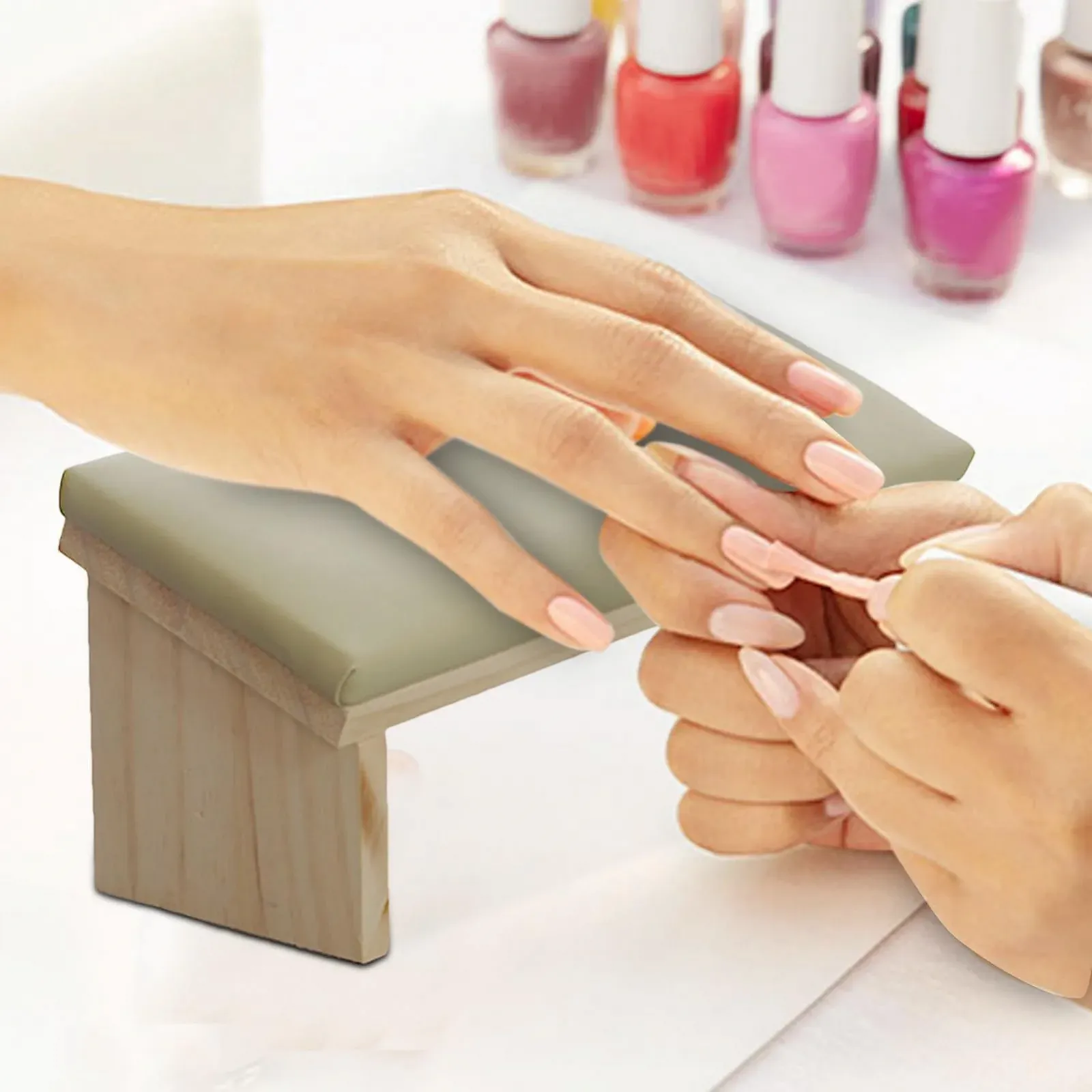 Підставка для рук Tech деревʼяна з шкіряними накладками, фото №2