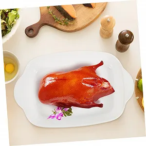 Керамическая форма для выпекания INOOMP с двойными ручками термостойкая штабелируемая Белый synthetic.ua - Фото 1