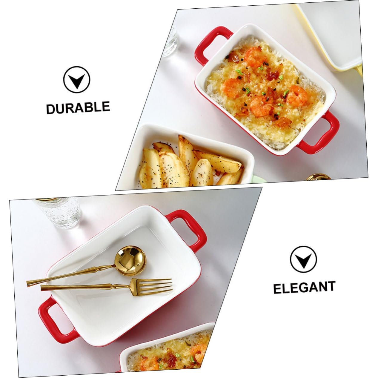 Форма для запекания BESTYASH керамическая прямоугольная для духовки и микроволновой печи, фото №9