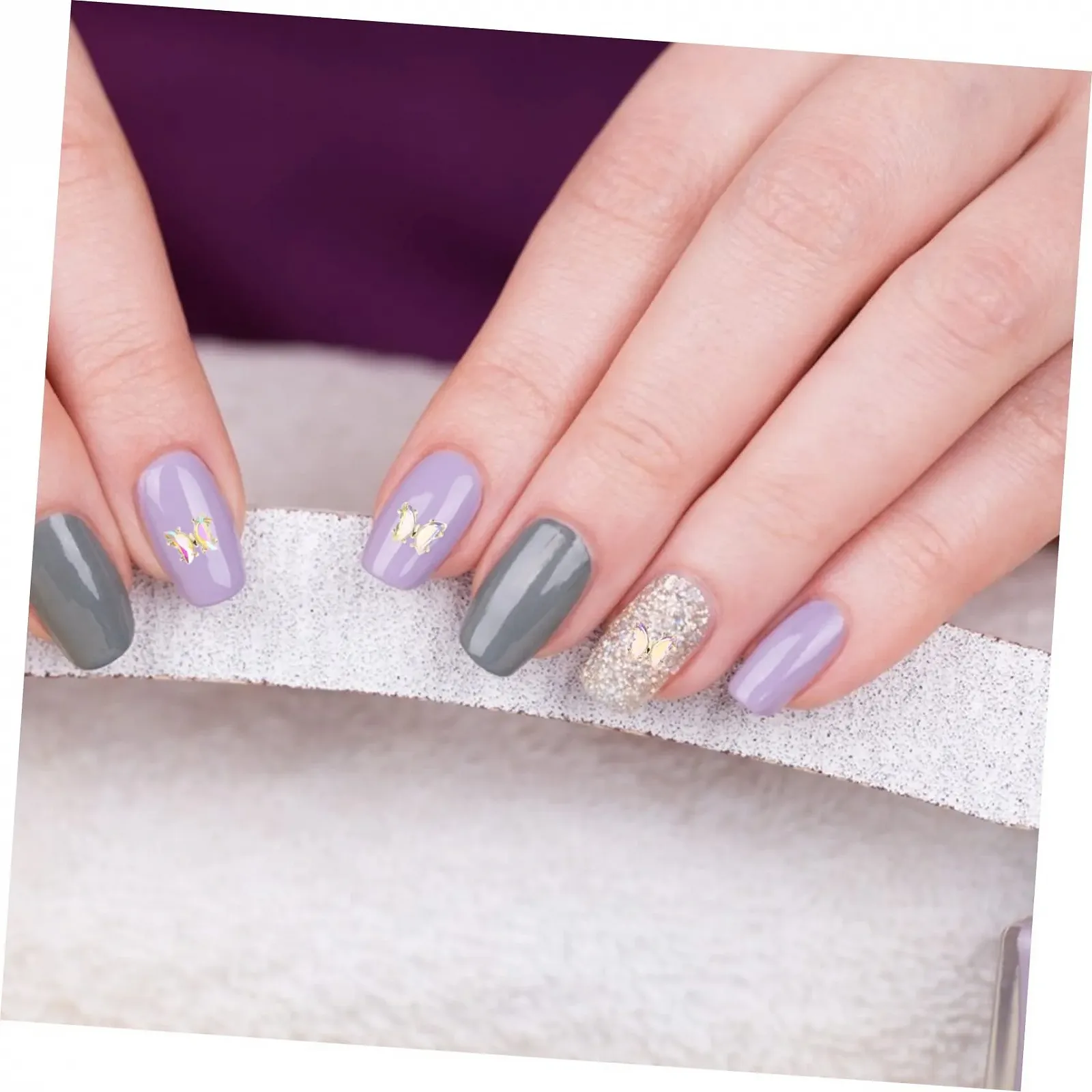 Шармы Healvian 3D для ногтей в виде бабочек, 2 набора, 12 штук, фото №7