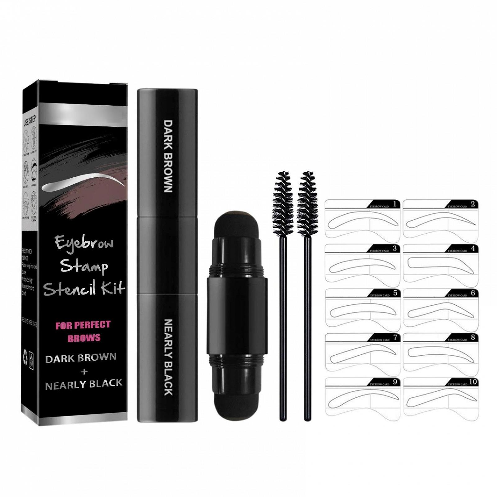 Комплект Rapid Stencil Stamp поверх Eyebrow Брови Штамп та Формуючий Набір Довготривале Забарвлення Перепакування Пудрових Відтінків, фото №1