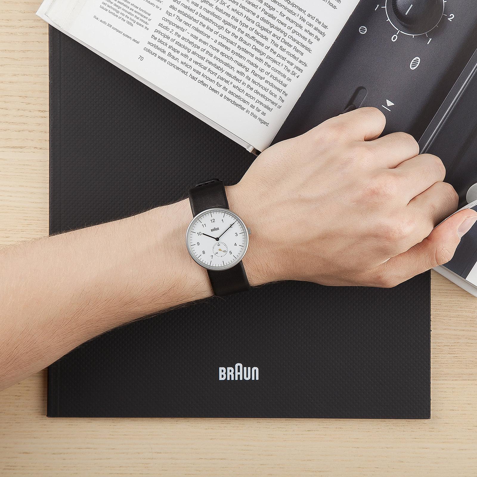 Часы Braun Мужские Три стрелки Кварцевый Механизм Аналоговый Дисплей Кожаный Ремешок, фото №7