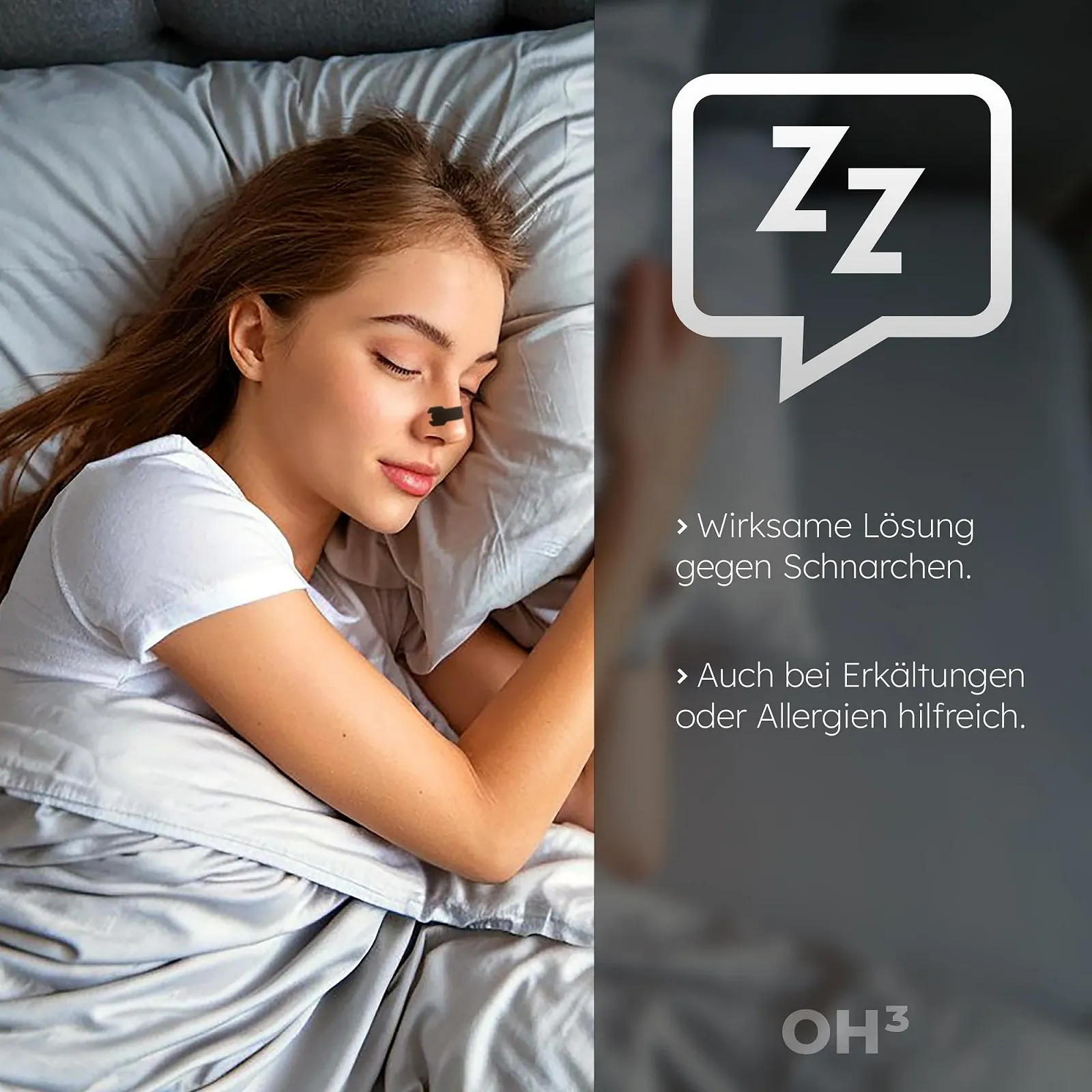 Пластыри для носа OH3 от храпа и заложенности носа полоски против храпа для спорта и сна 30 шт, фото №4