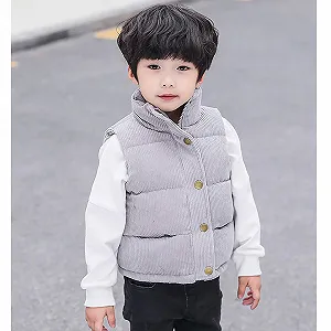 Куртка для дівчаток - Дитячий вельветовий жилет synthetic.ua - Фото 1