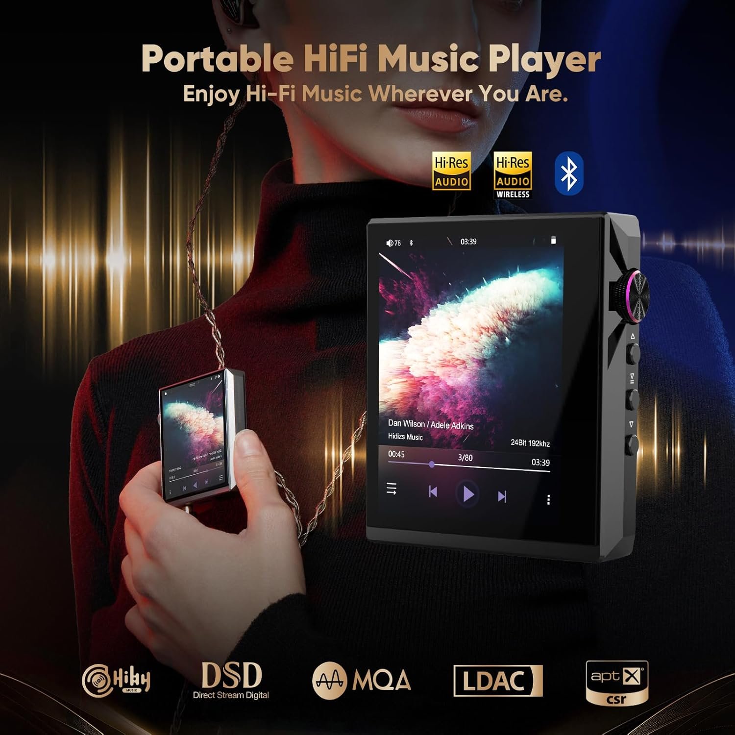 MP3-плеєр Hidizs AP80 Pro-X 32GB Чорний, фото №5