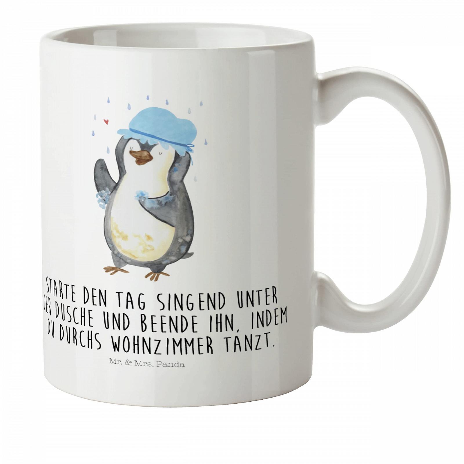 Детская Кружка Mr. & Mrs. Panda Пингвины в Душе Пластиковая, фото №1