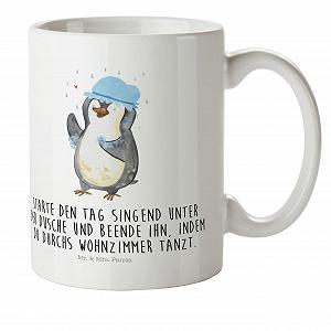 Детская Кружка Mr. & Mrs. Panda Пингвины в Душе Пластиковая - Фото 1