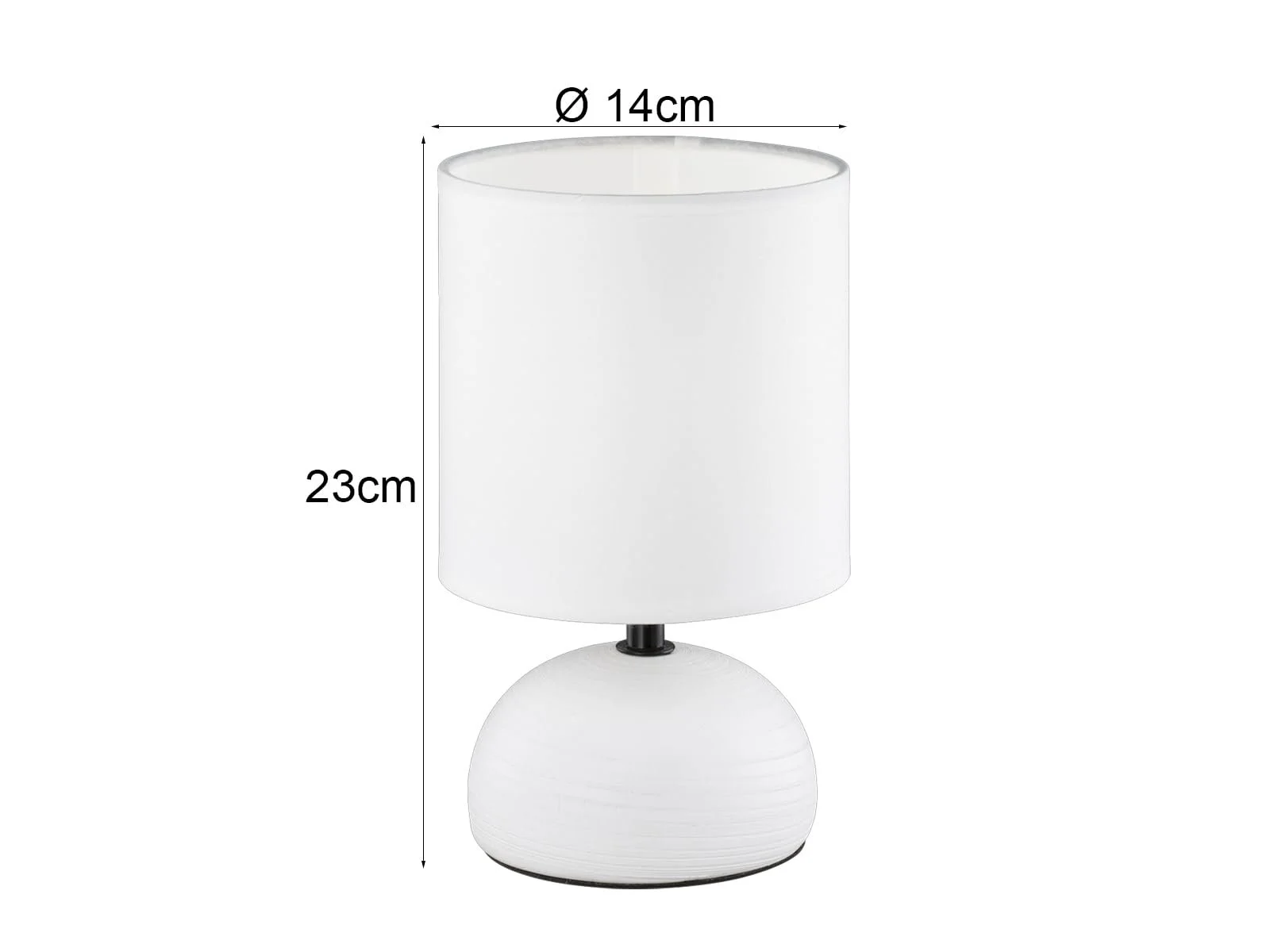 Настільна лампа Reality Leuchten R50351001 керамічна 14 x 14 x 23 см біла, фото №4