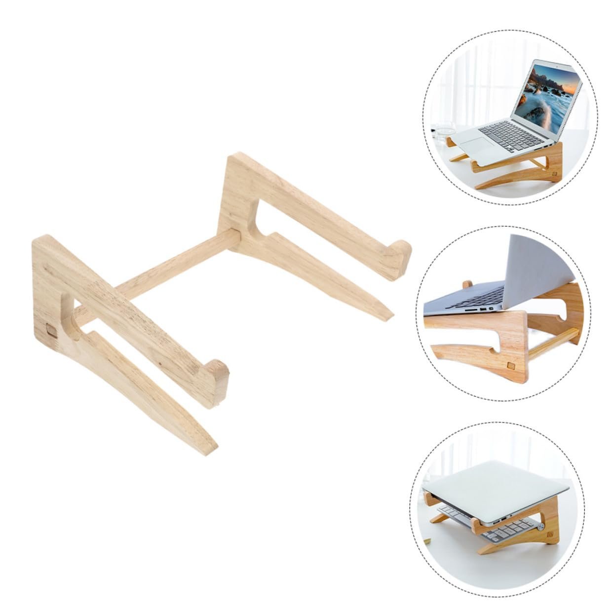 Дерев'яна Підставка для ноутбука, Регульована по висоті, фото №7 Дерев'яна Підставка для ноутбука, Регульована по висоті, фото №7
