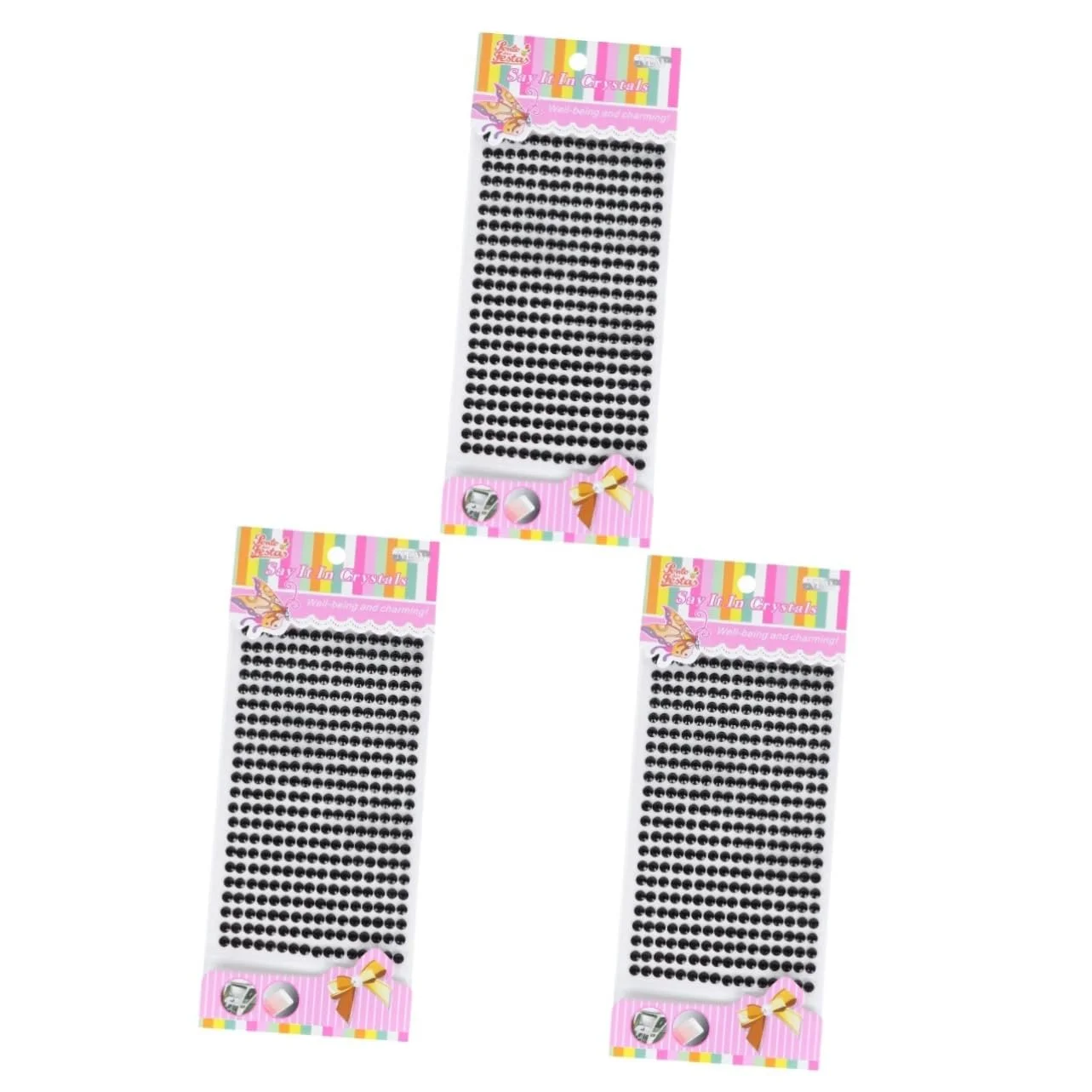 Стрази FRCOLOR Самоклеючі 702 шт Чорний, фото №1