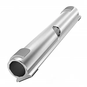 Подставка для ноутбука алюминиевая с нескользящей накладкой, органайзером для кабелей, приподнятая подставка для ноутбуков, улучшенная циркуляция воздуха, устойчивая к царапинам, компактная и портативная Серебристая - Фото 1