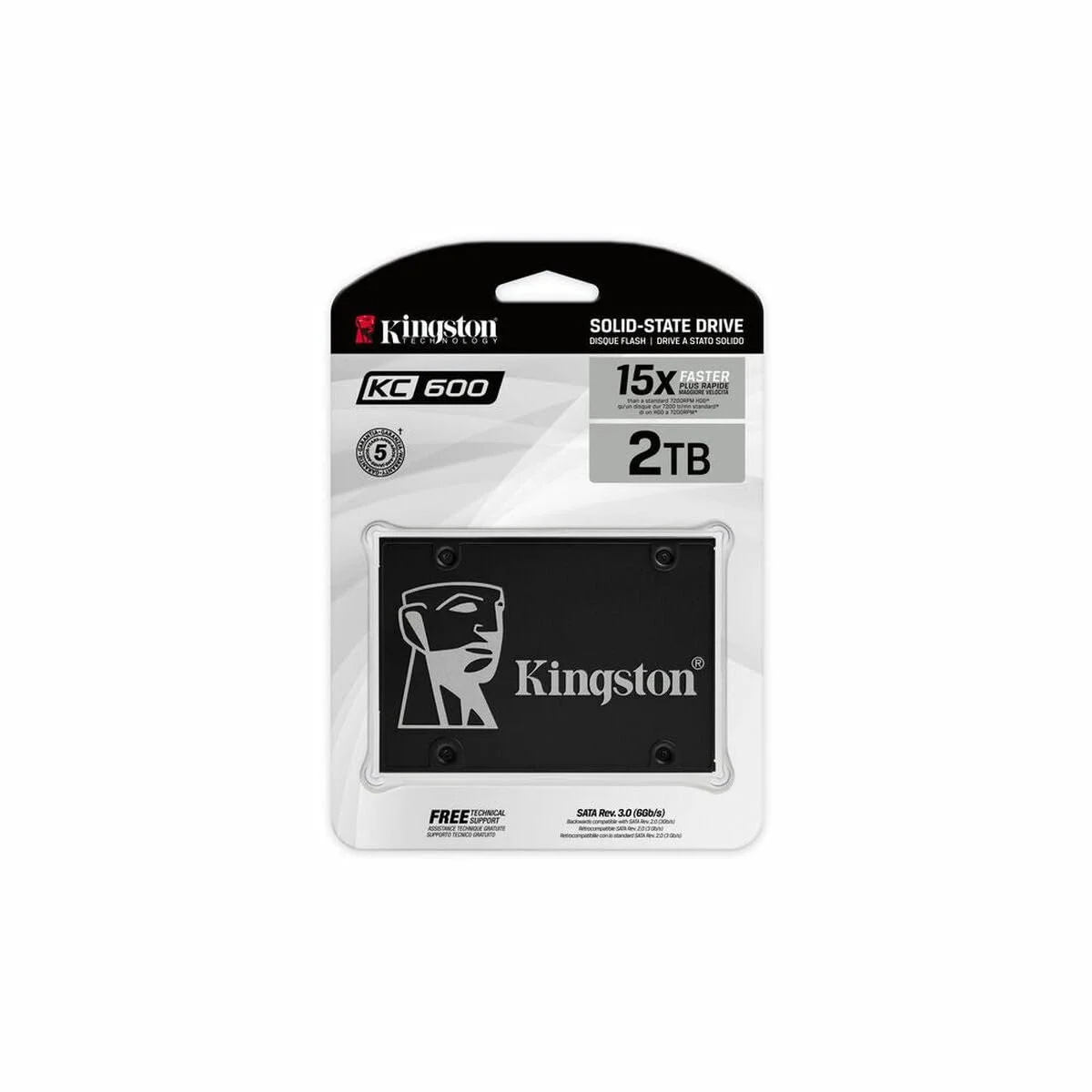 SSD накопитель Kingston KC600 SKC600/2048G 2TB 2.5" SATA Rev 3.0, фото №3 SSD накопитель Kingston KC600 SKC600/2048G 2TB 2.5" SATA Rev 3.0, фото №3