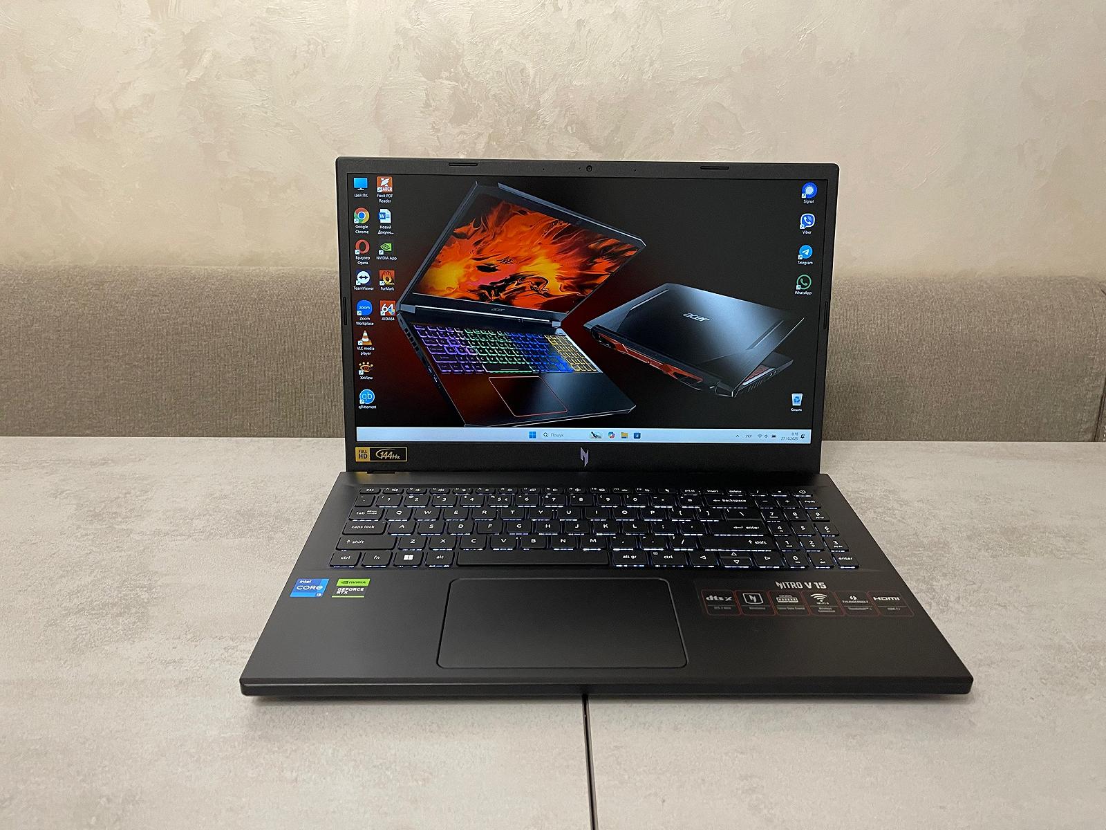 Игровой ноутбук Acer Nitro ANV15-51-58A4, 15,6" FHD IPS, i5-13420H, 32GB, 512GB, Nvidia GeForce RTX 4050 6GB, фото №2 Игровой ноутбук Acer Nitro ANV15-51-58A4, 15,6" FHD IPS, i5-13420H, 32GB, 512GB, Nvidia GeForce RTX 4050 6GB, фото №2