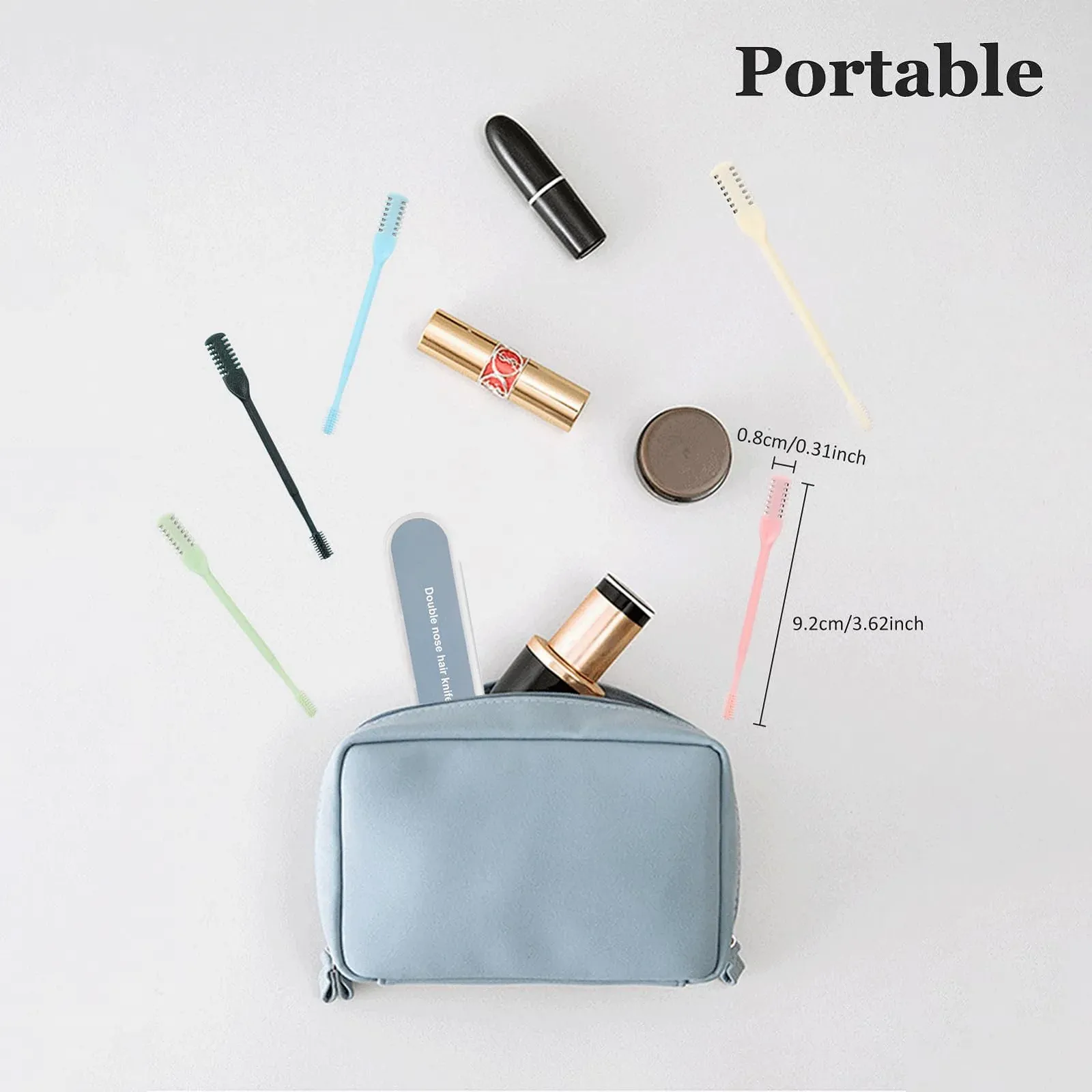 Триммер Pumwoy Портативний Ручний Пак 5 шт. 360° Обертовий Подвійна Голівка 2-в-1 Для носових волосся, фото №5