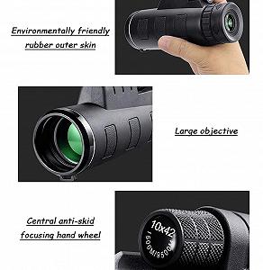 Монокуляр FMC Dachsystem 10X42 Широкоугольный Центральный фокус synthetic.ua - Фото 1