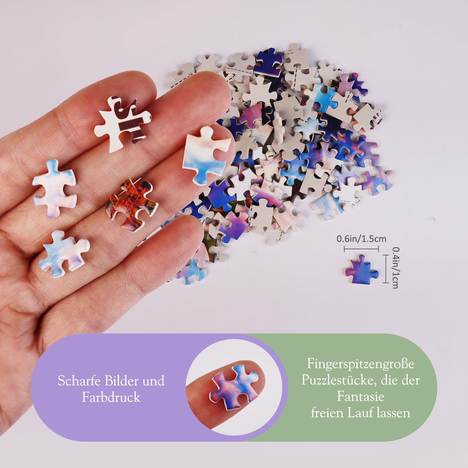 Набір пазлів MISITU Glacier Falls 3 шт. по 150 елементів міні для дорослих, фото №4