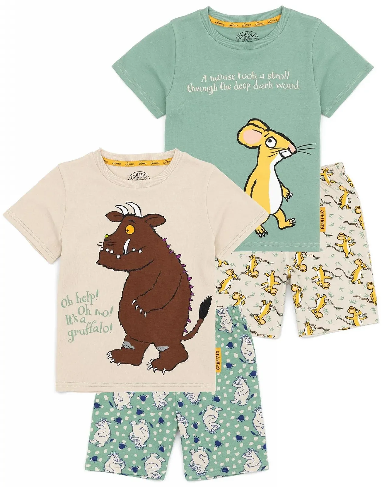 Дитяча піжама (2 шт.) The Gruffalo Футболка з короткими рукавами та шорти, фото №1 Дитяча піжама (2 шт.) The Gruffalo Футболка з короткими рукавами та шорти, фото №1