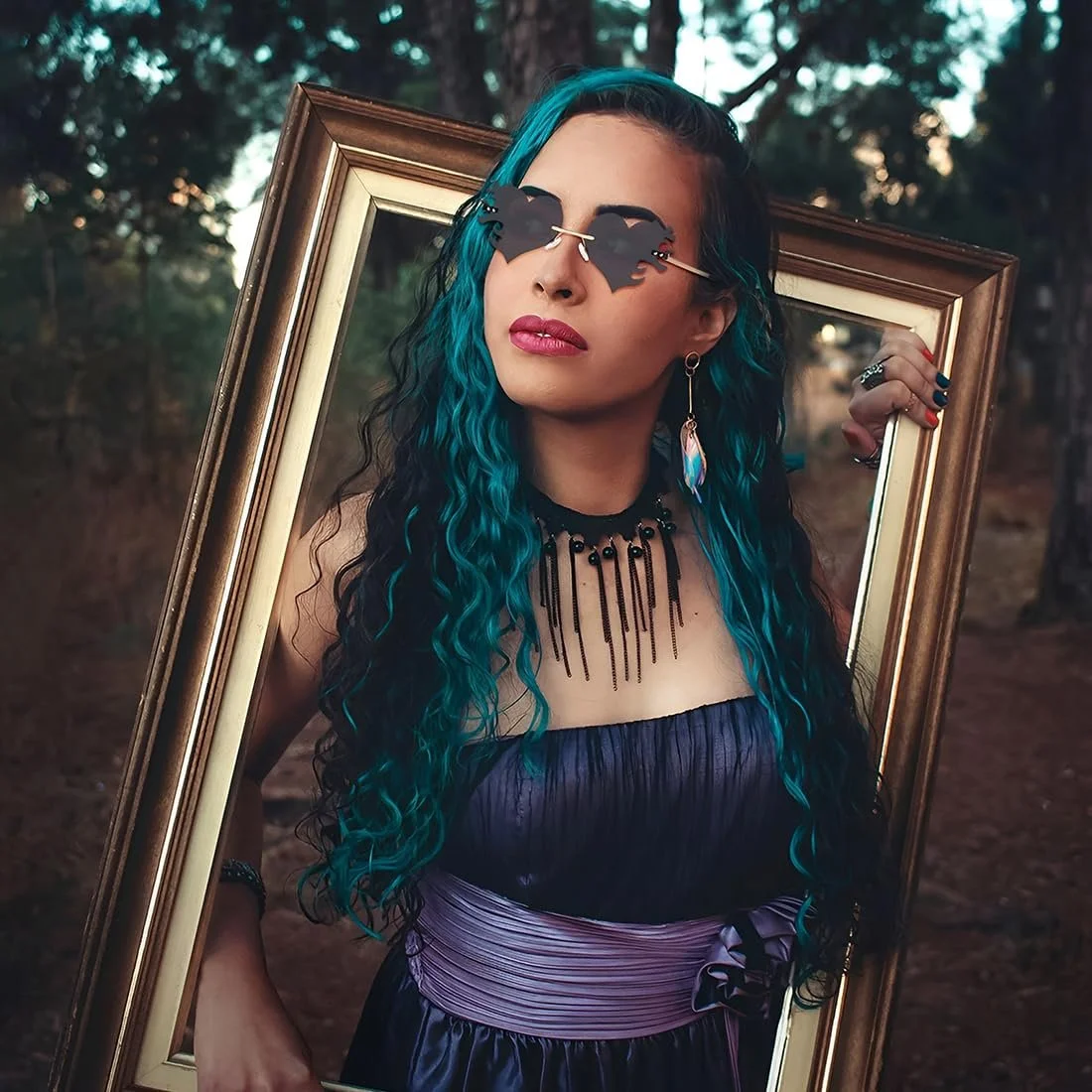 Сонцезахисні окуляри у формі серця FMYODWU, 2 пари, поляризовані, вінтажні, фото №2