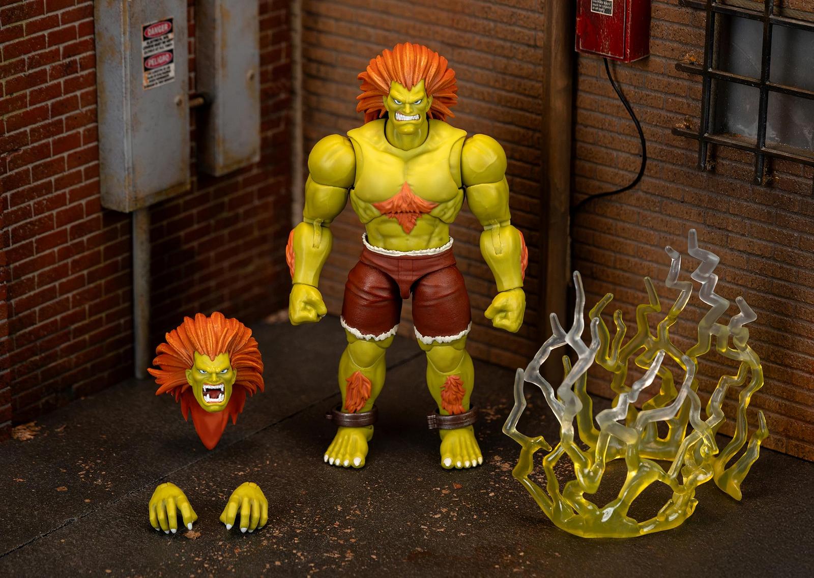 Фігурка Jada Toys Street Fighter Blanka 19 см - рухома колекційна фігурка з Street Fighter 2: The Final Challengers, з альтернативною головою, руками та аксесуарами, фото №3