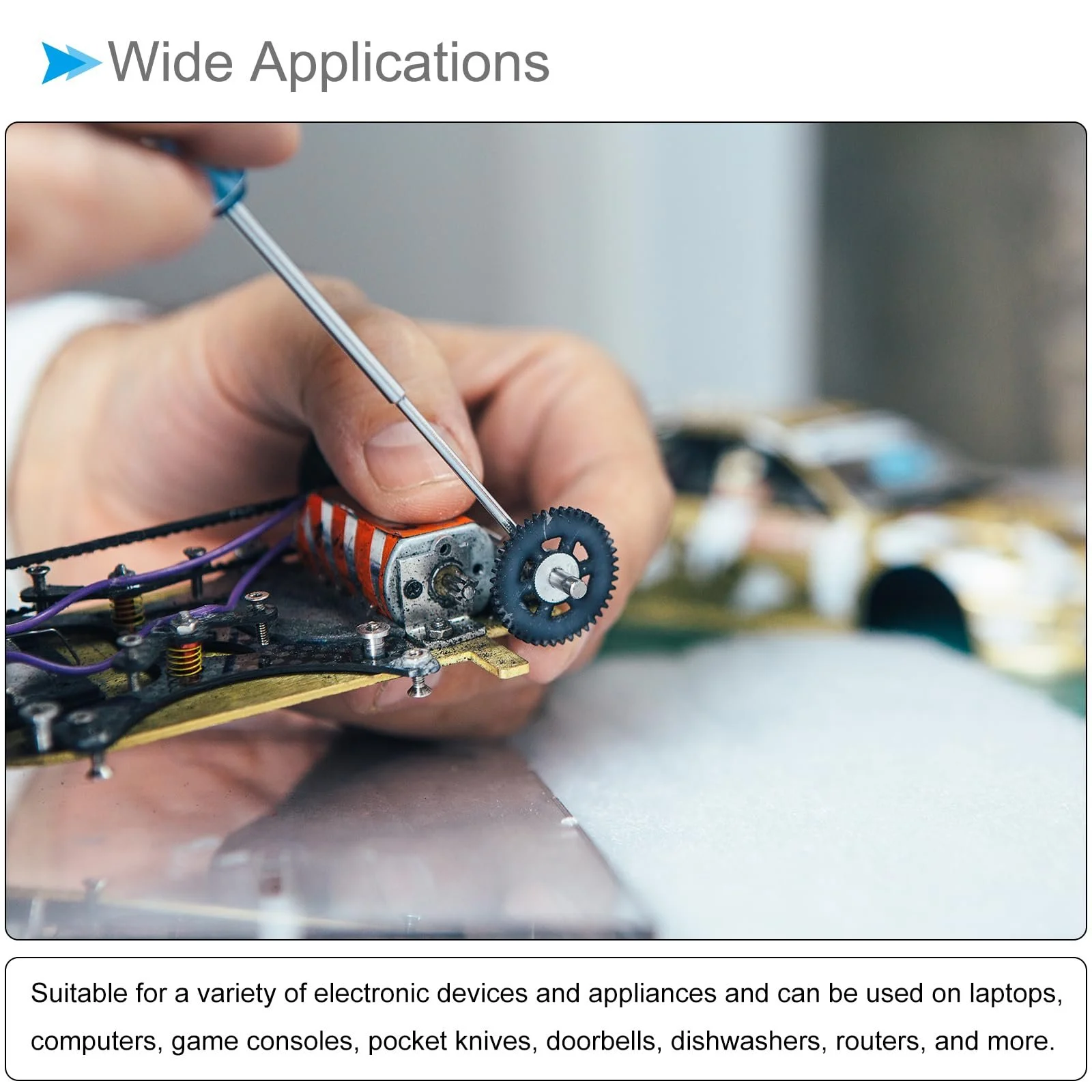 Міні-викрутка шліцова 1,0 мм 90 мм вуглецева сталь нековзна ручка, фото №3