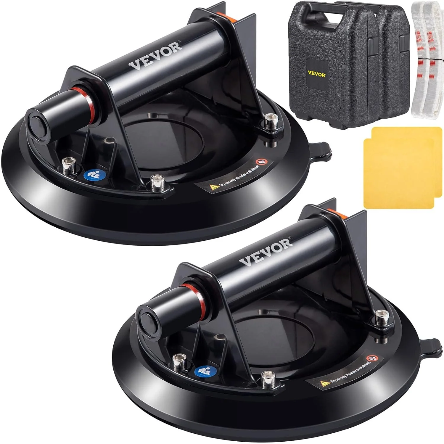 Вакуумная стеклянная присоска VEVOR для подъема поверхностей / 2 шт / Черный, фото №1 Вакуумная стеклянная присоска VEVOR для подъема поверхностей / 2 шт / Черный, фото №1