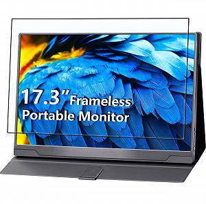 Монитор Cocopar Portable Upgraded 17.3 Inch 1080P FHD IPS HDR 100% sRGB FreeSync USB-C - Фото 1